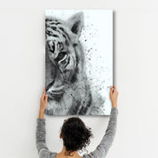 Tiger 6 | Glass Wall Art - Artdesigna