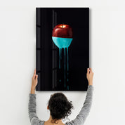 Abstract Apple | Glass Wall Art - Artdesigna