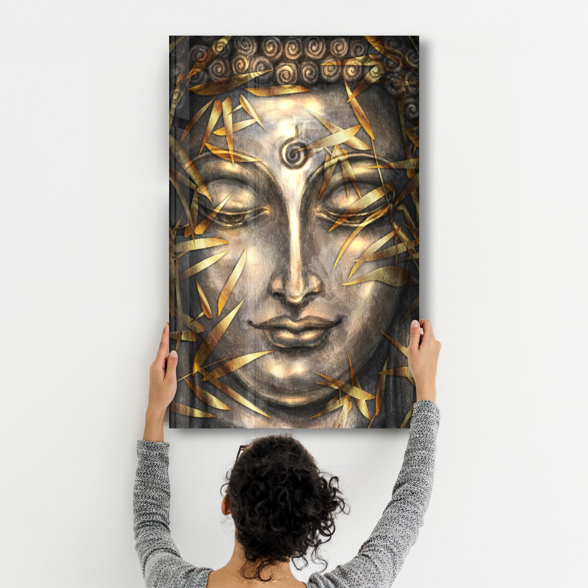 Lord Buddha | Glass Wall Art - Artdesigna