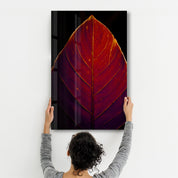 Leaf v2 | Glass Wall Art - Artdesigna