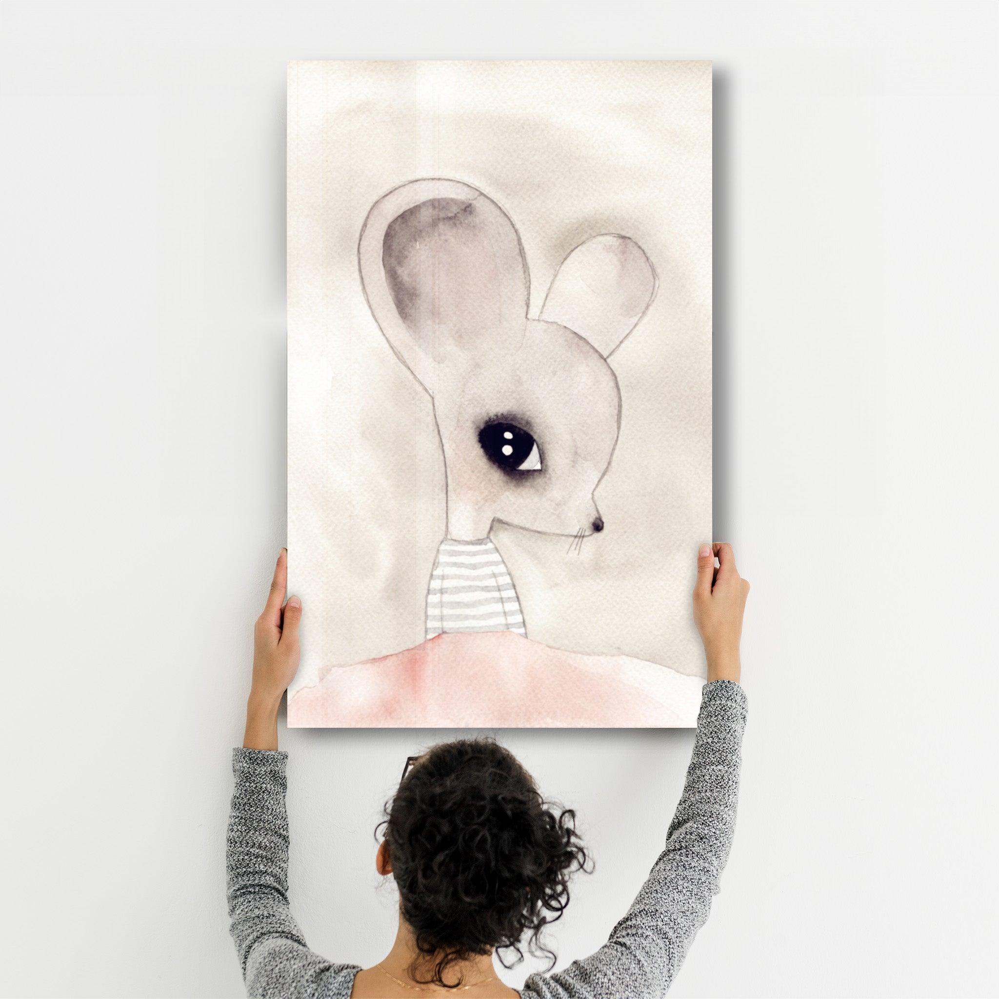 Funny Ears | Glass Wall Art - Artdesigna