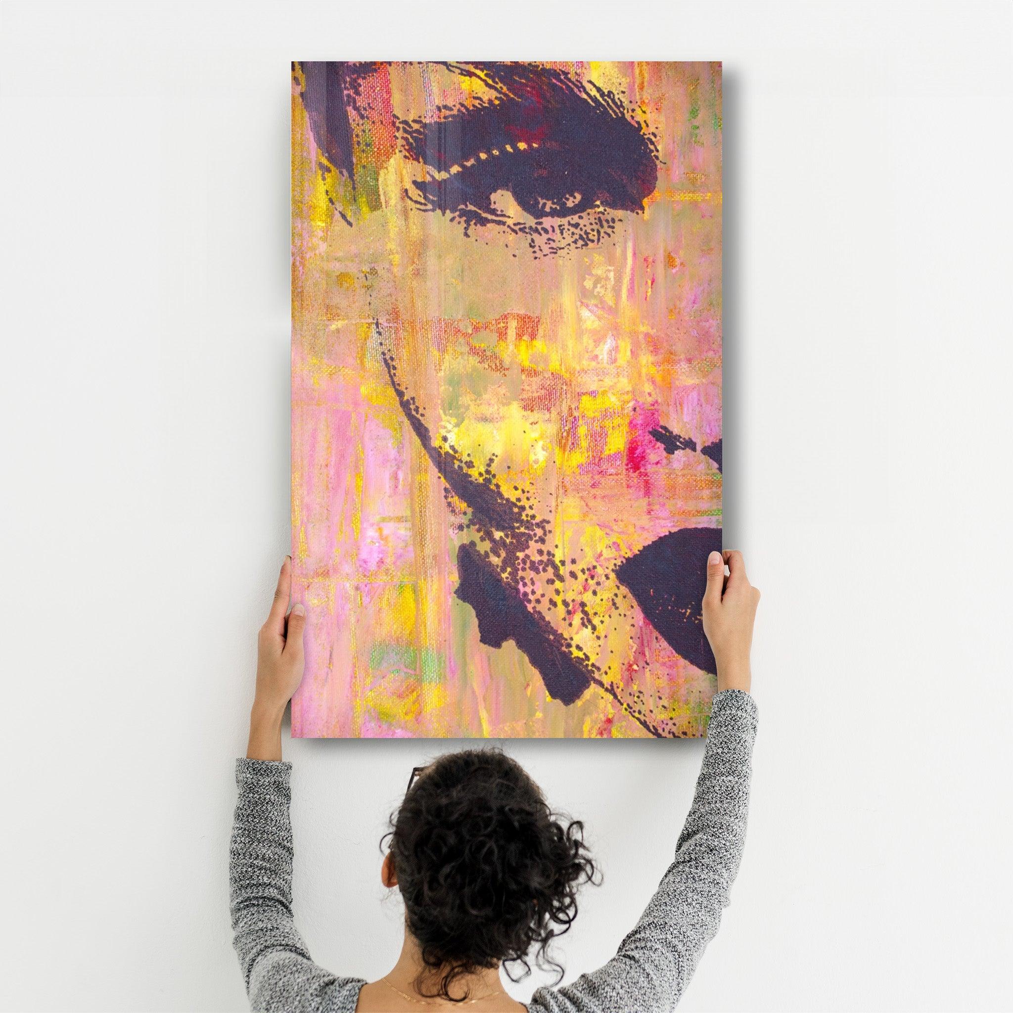 Mysterious Woman | Glass Wall Art - Artdesigna