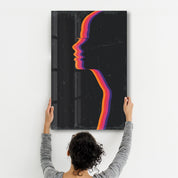 Face Lines v1 | Glass Wall Art - Artdesigna