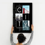 City - Never Sleep | Glass Wall Art - Artdesigna