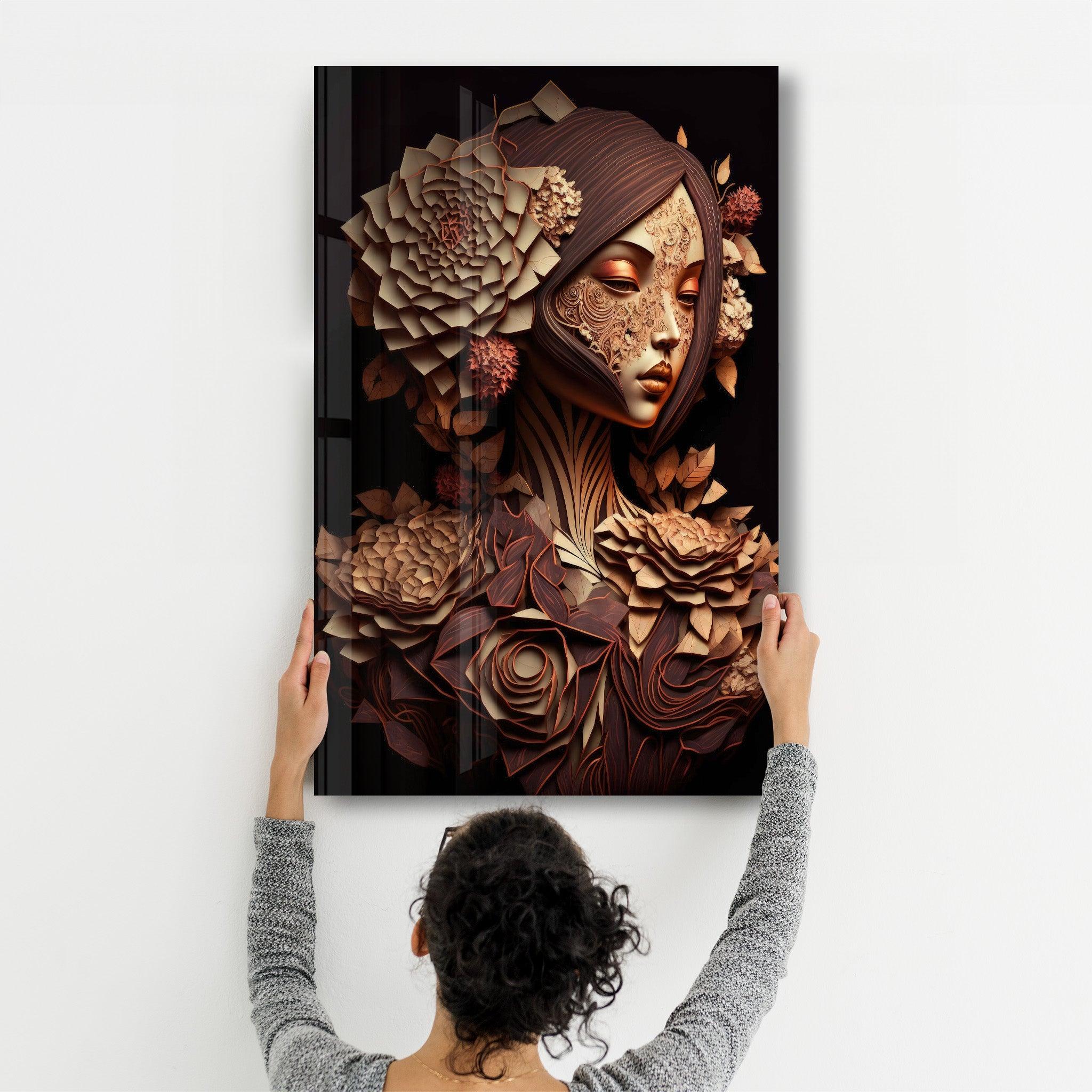 Queen of Nature V2 | Secret World Collection Glass Wall Art - Artdesigna