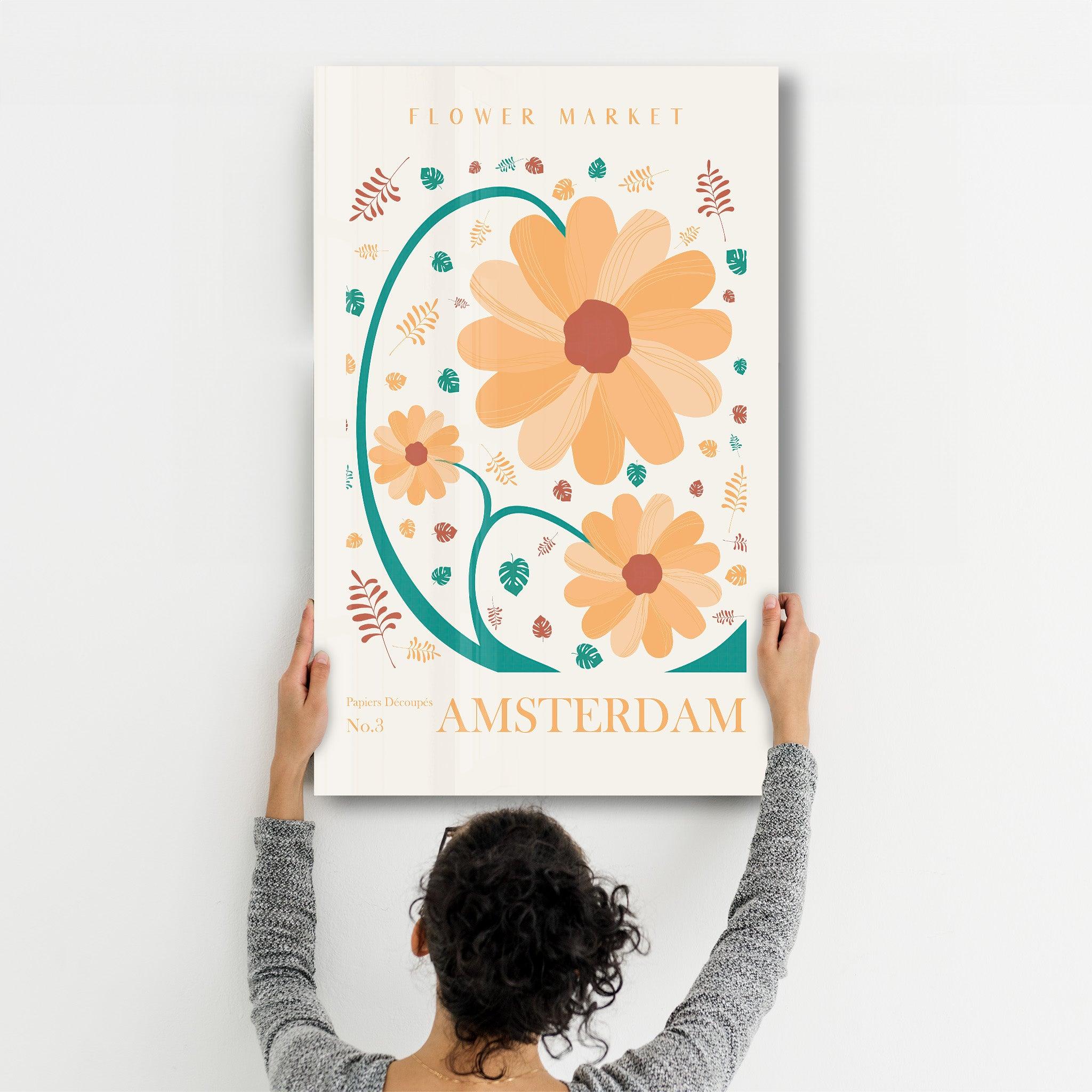 Flower Market No:3 Amsterdam | Gallery Print Collection Glass Wall Art - Artdesigna