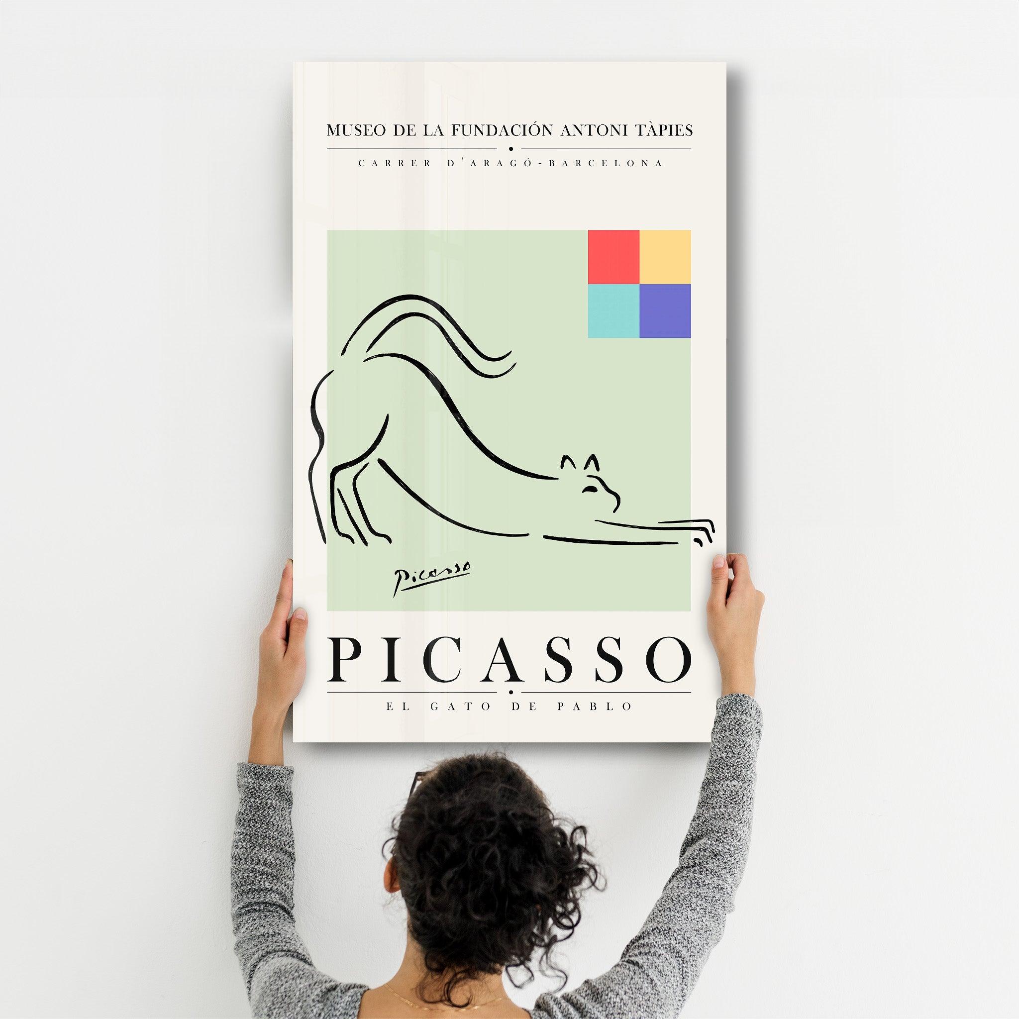 Pablo Picasso - El Gato De Pablo | Gallery Print Collection Glass Wall Art - Artdesigna