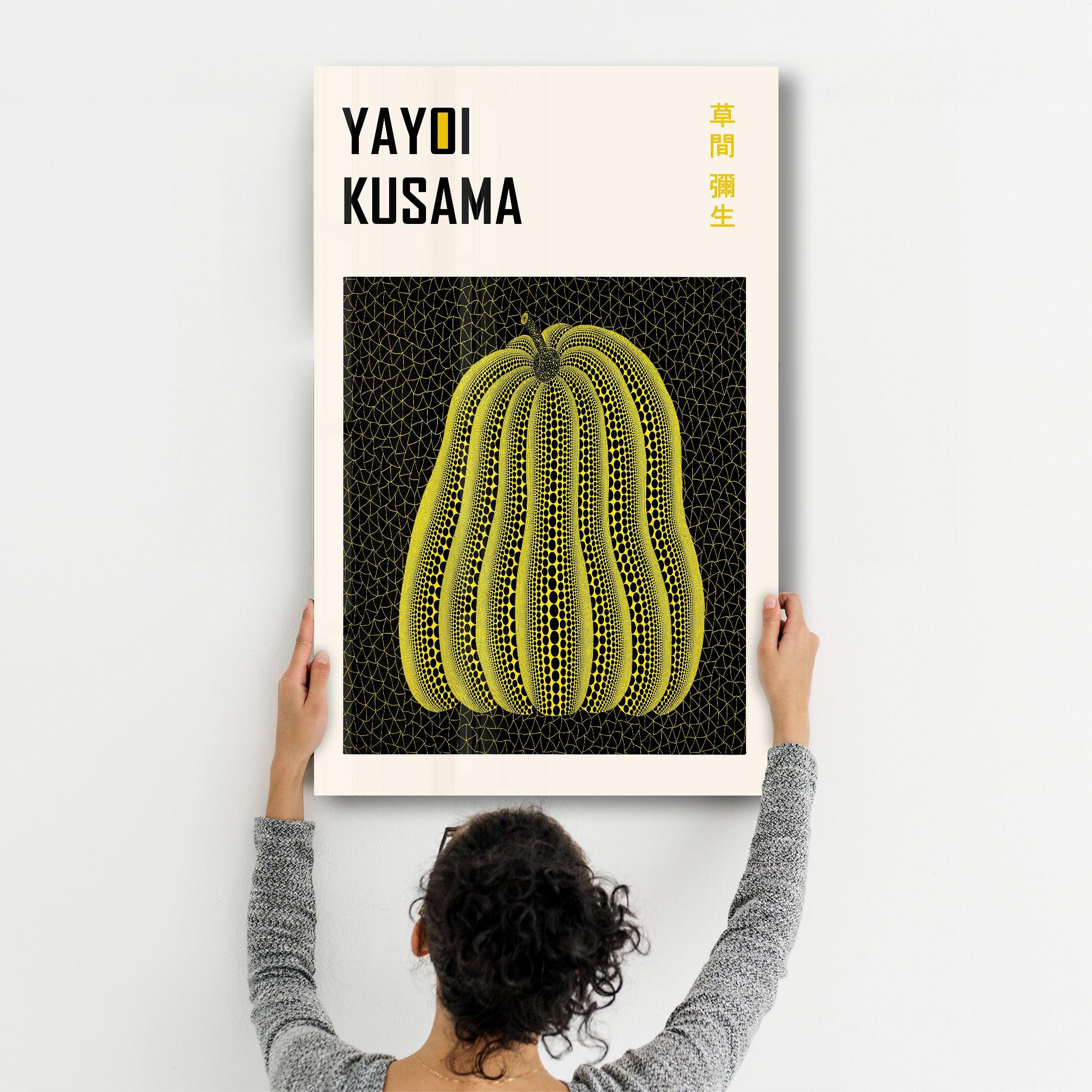 Yayoi Kusama - Pumpkin | Gallery Print Collection Glass Wall Art - Artdesigna