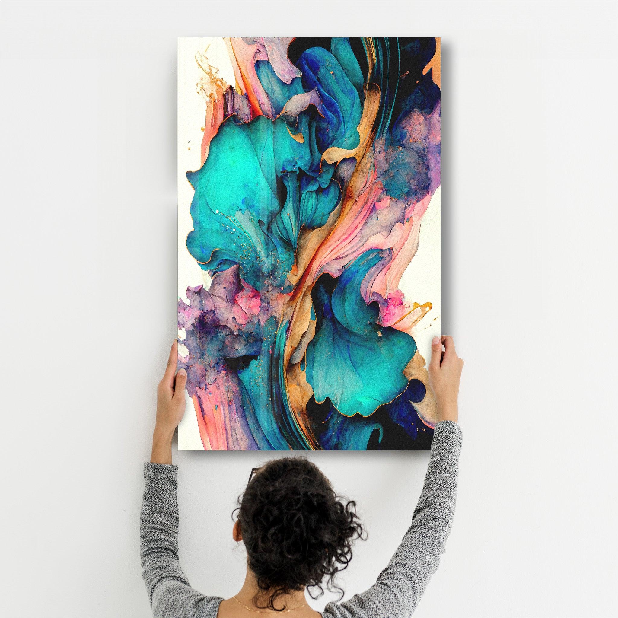 Colorwaves | Glass Wall Art - Artdesigna