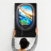 Ocean Window | Secret World Collection Glass Wall Art - Artdesigna