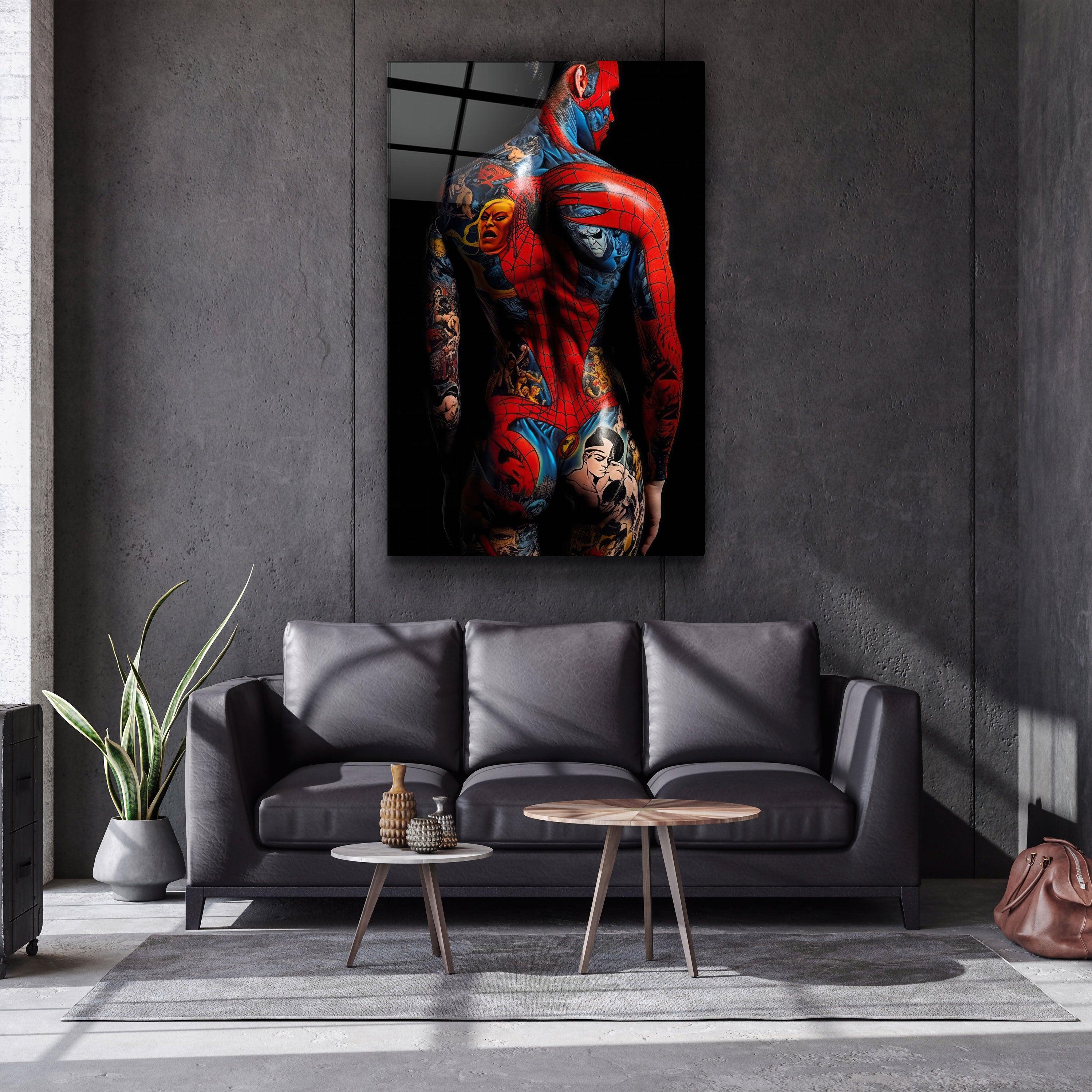 Tattooed Body 3 | Designers Collection Glass Wall Art - Artdesigna