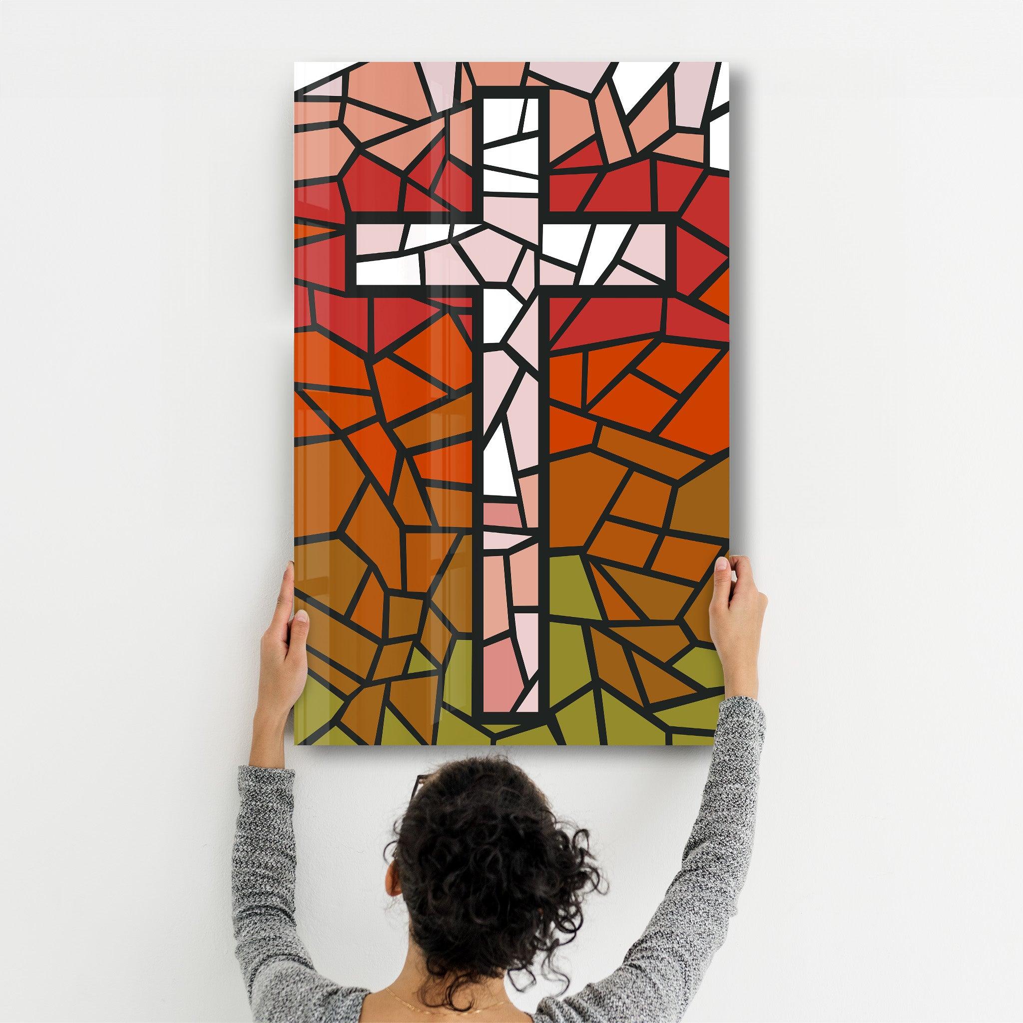 Cross | Designers Collection Glass Wall Art - Artdesigna