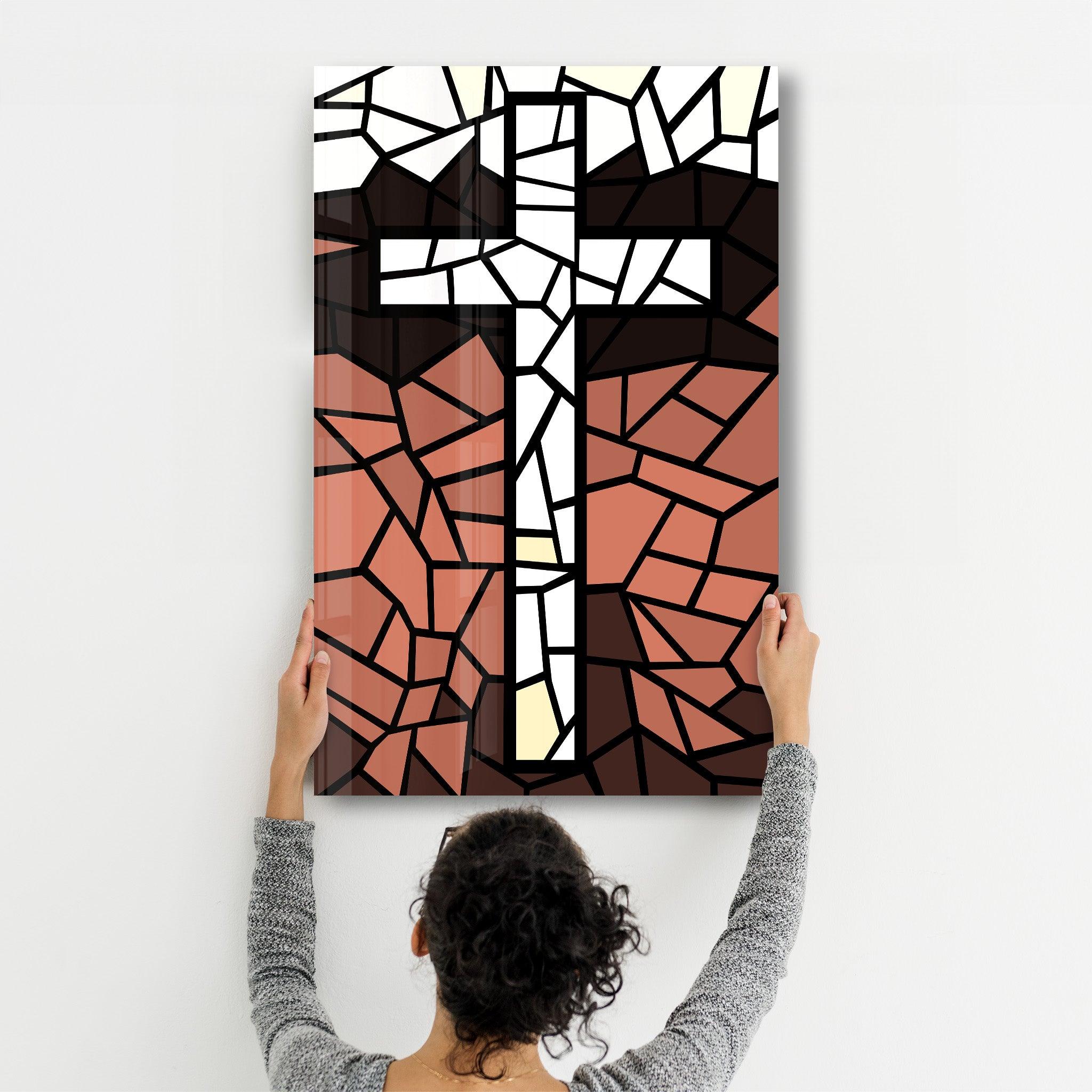 Cross | Designers Collection Glass Wall Art - Artdesigna