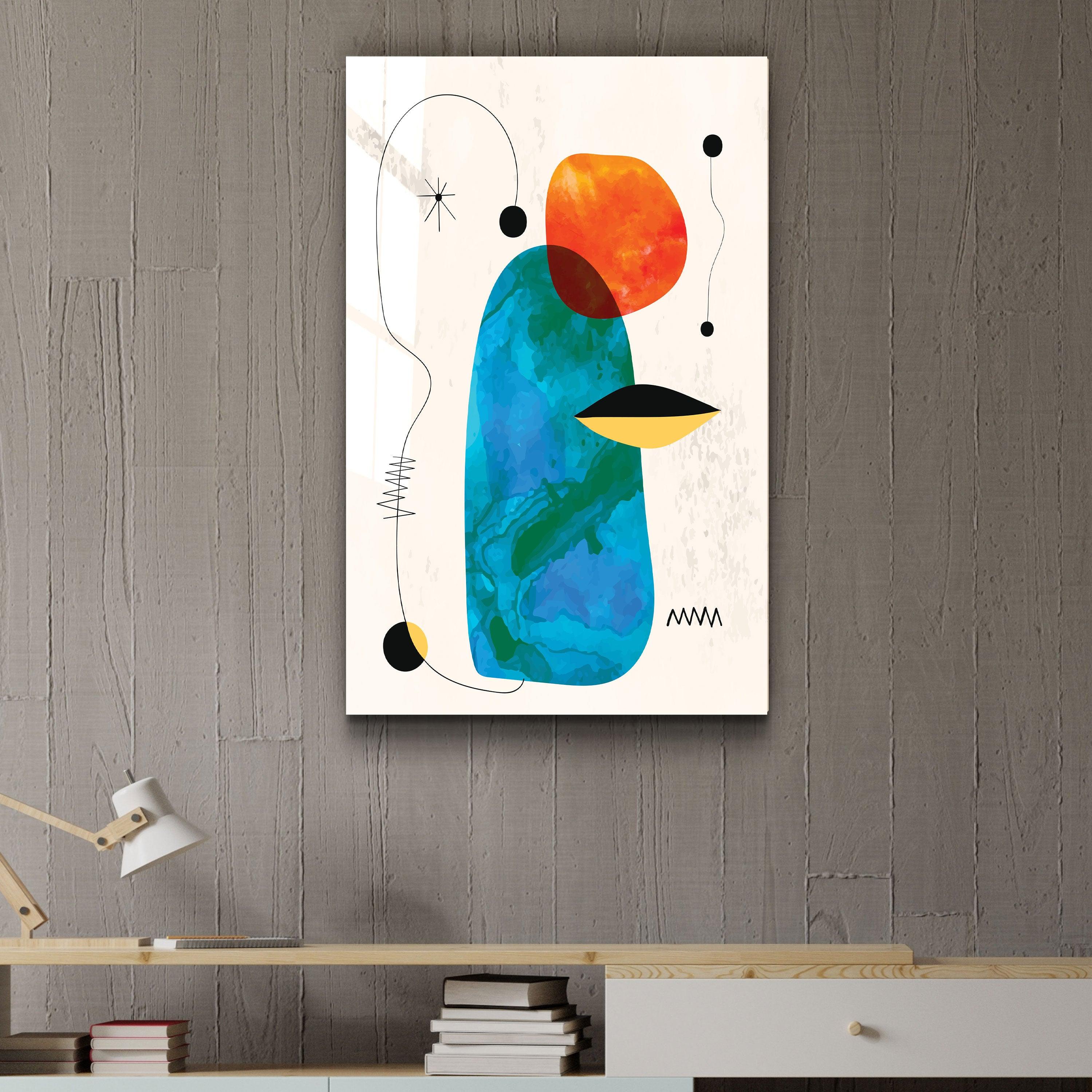 Colorful Modern Shapes 1 | Glass Wall Art - Artdesigna