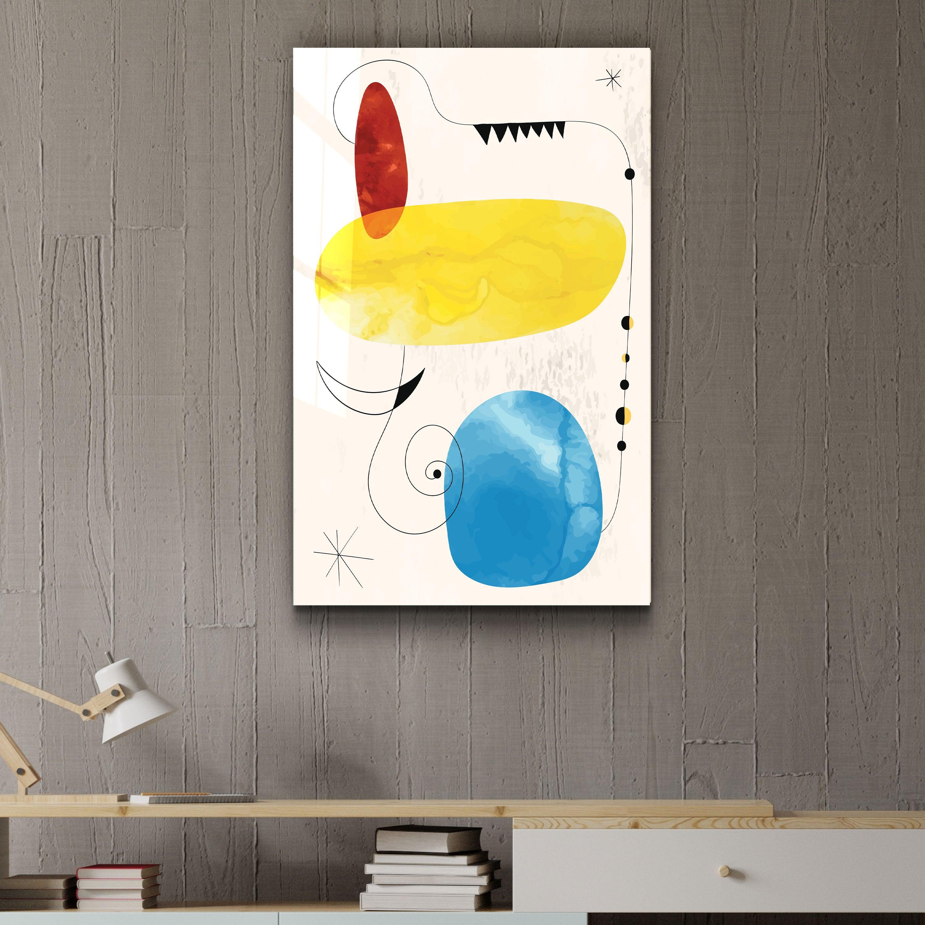 Colorful Modern Shapes 2 | Glass Wall Art - Artdesigna