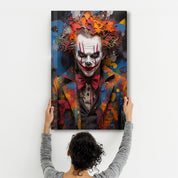 The Clown - Glass Wall Art - Artdesigna