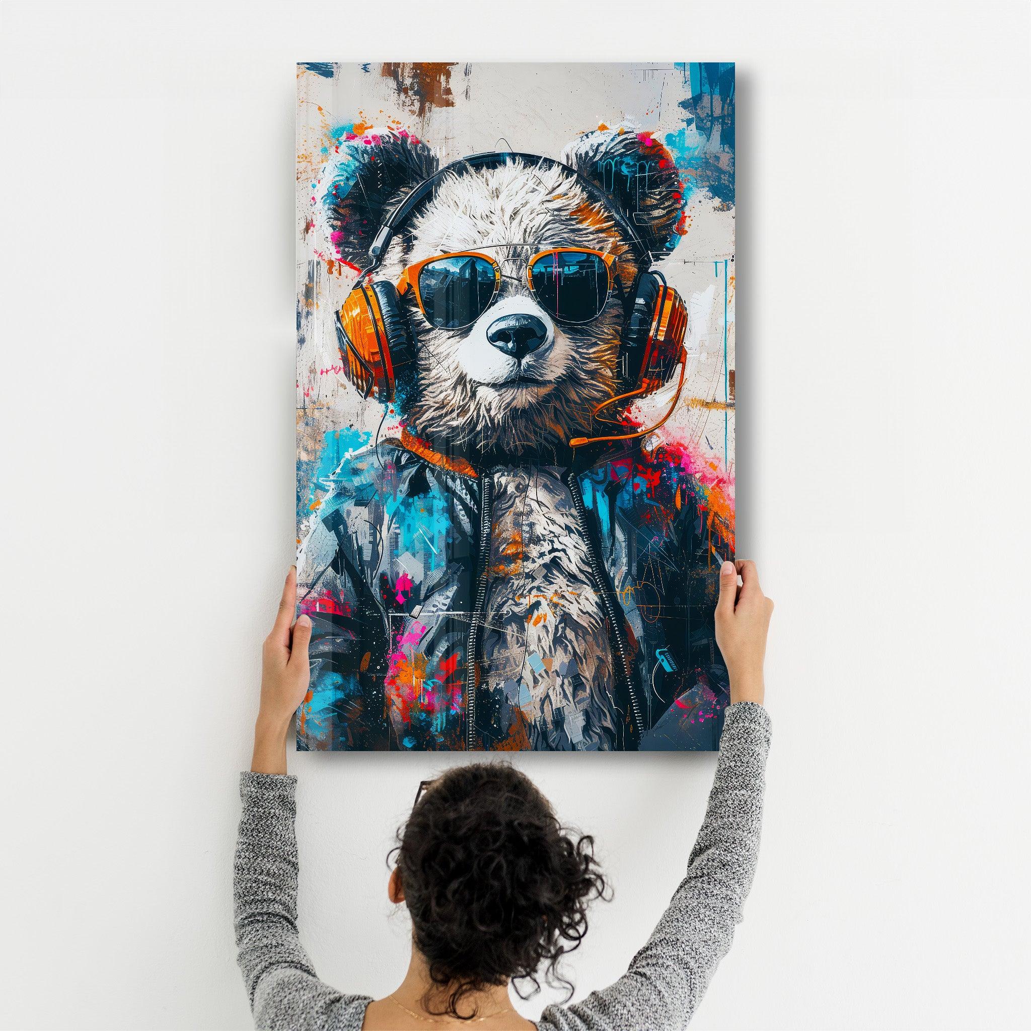 Panda・Designers Collection Glass Wall Art - Artdesigna