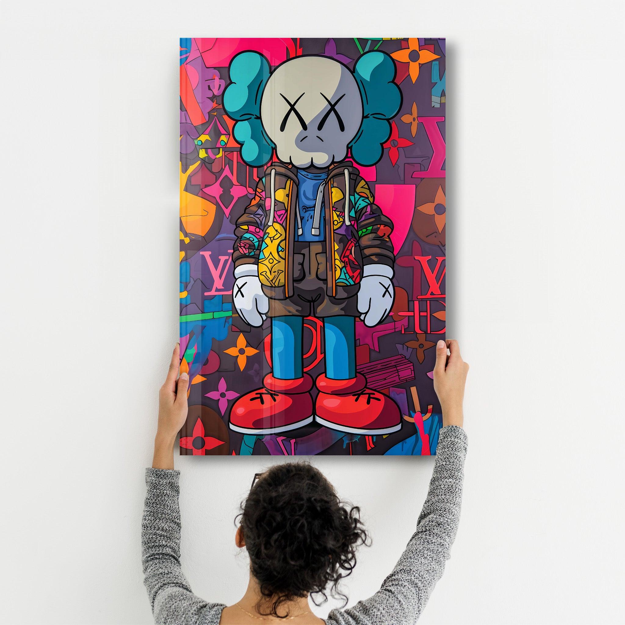 Kaws Mixed Fan Art Collection | Glass Wall Art - Artdesigna