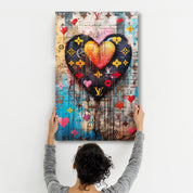 Heart on the Wall | Glass Wall Art - Artdesigna