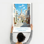 Straden Street-Dubrovnik Croatia-Travel Posters | Glass Wall Art - Artdesigna