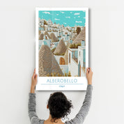 Alberobello Italy-Travel Posters | Glass Wall Art - Artdesigna