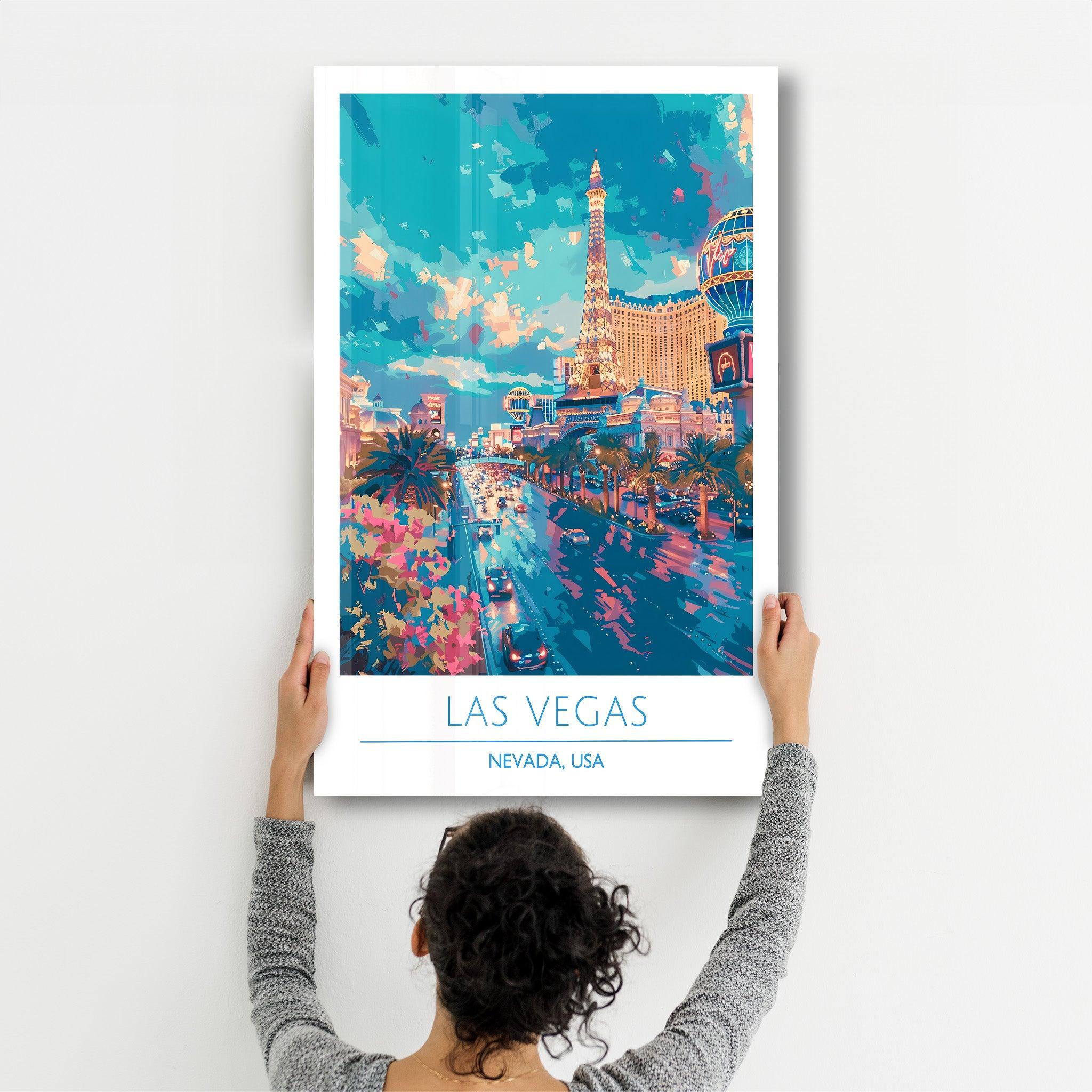 Las Vegas-Nevada USA-Travel Posters | Glass Wall Art - Artdesigna