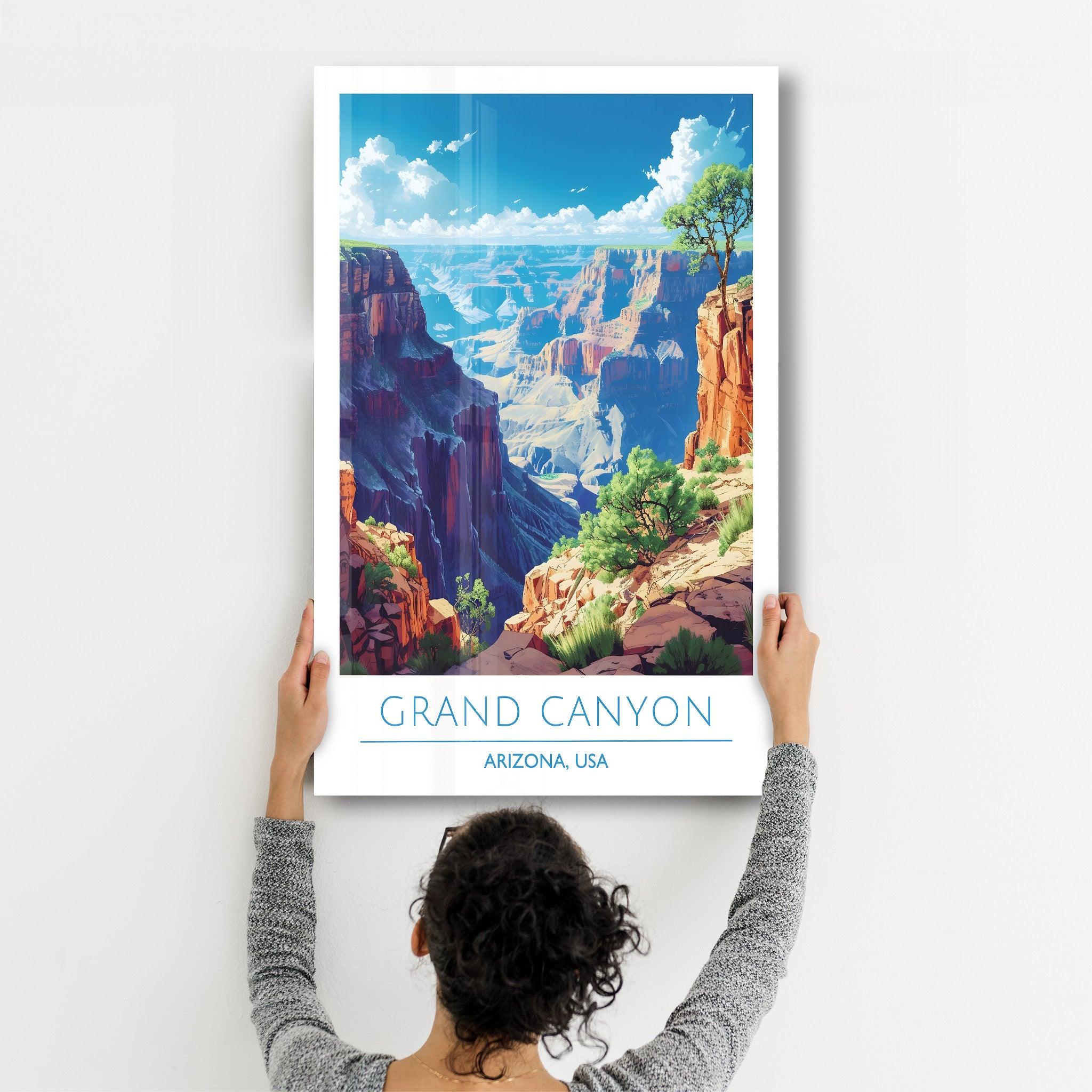 Grand Canyon-Arizona USA-Travel Posters | Glass Wall Art - Artdesigna