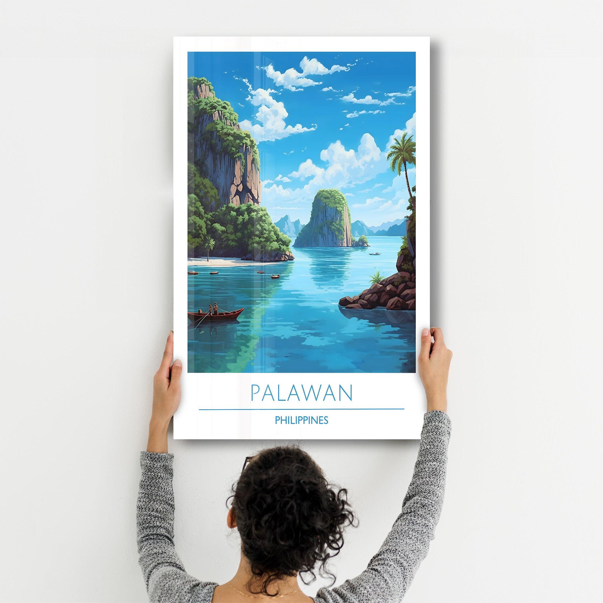 Palawan Philippines-Travel Posters | Glass Wall Art - Artdesigna