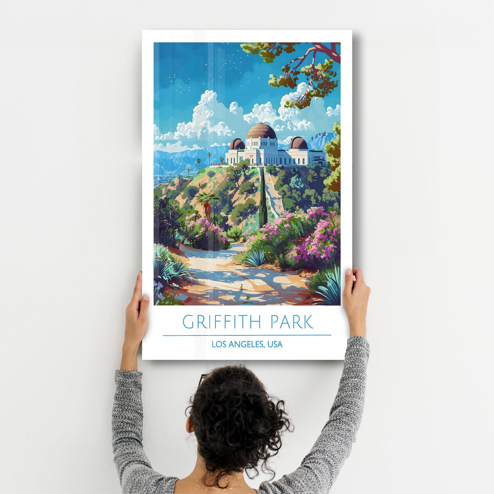 Griffith Park-Los Angeles USA-Travel Posters | Glass Wall Art - Artdesigna