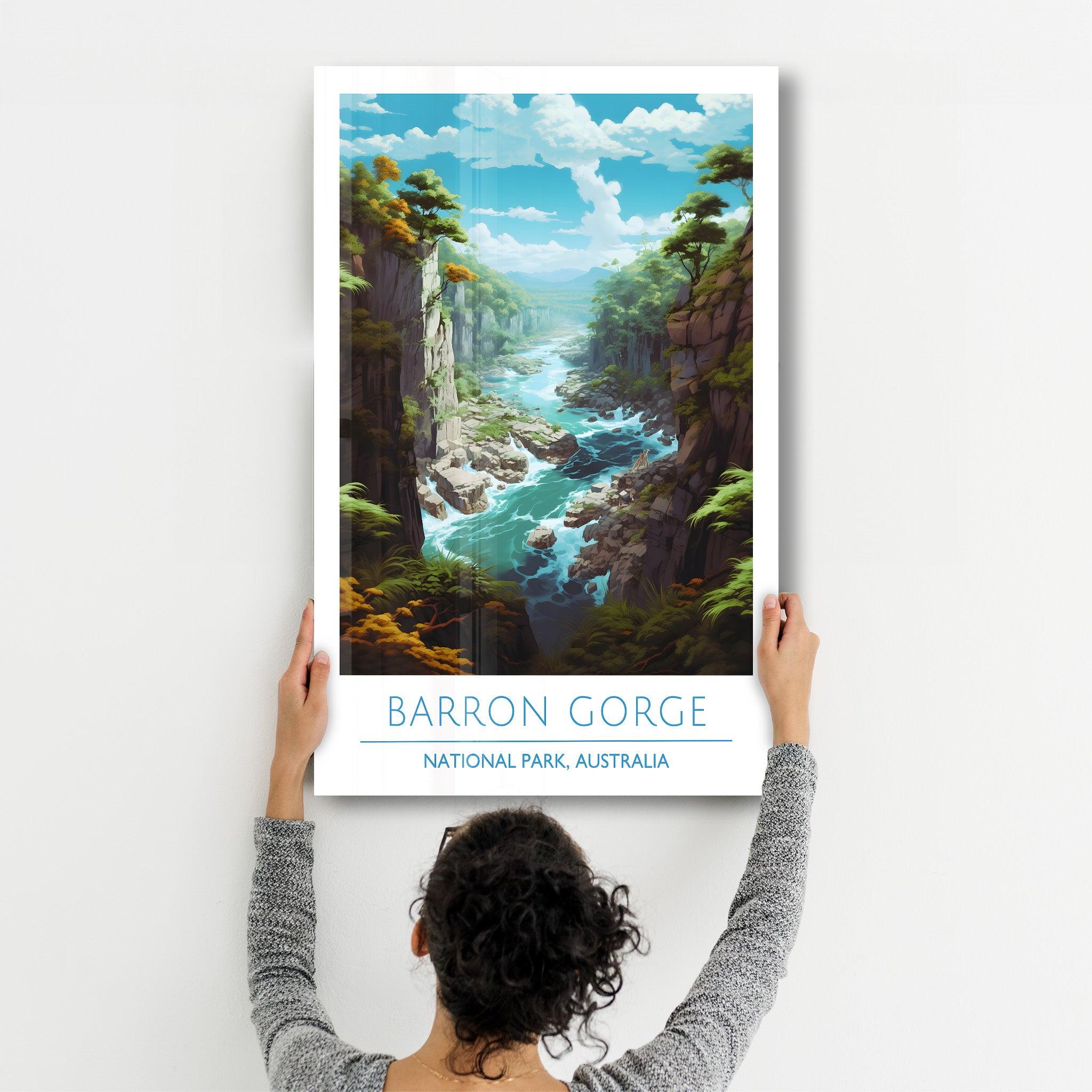 Barron Gorge-National Park Australia-Travel Posters | Glass Wall Art - Artdesigna