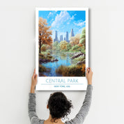 Central Park 1-New York USA-Travel Posters | Glass Wall Art - Artdesigna