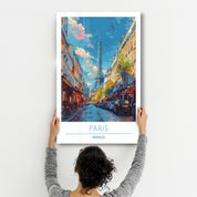 Paris France 1-Travel Posters | Glass Wall Art - Artdesigna