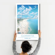 Clearwater-Florida USA-Travel Posters | Glass Wall Art - Artdesigna