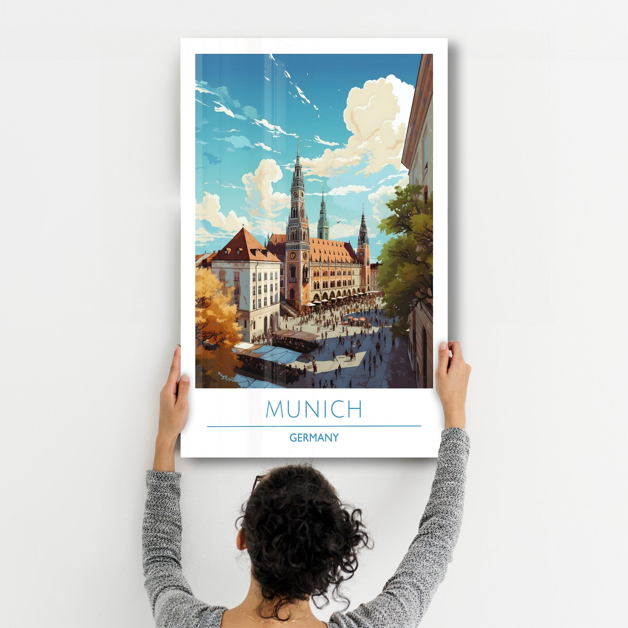 Munich Germany-Travel Posters | Glass Wall Art - Artdesigna