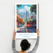 San Francisco 2-California USA-Travel Posters | Glass Wall Art - Artdesigna