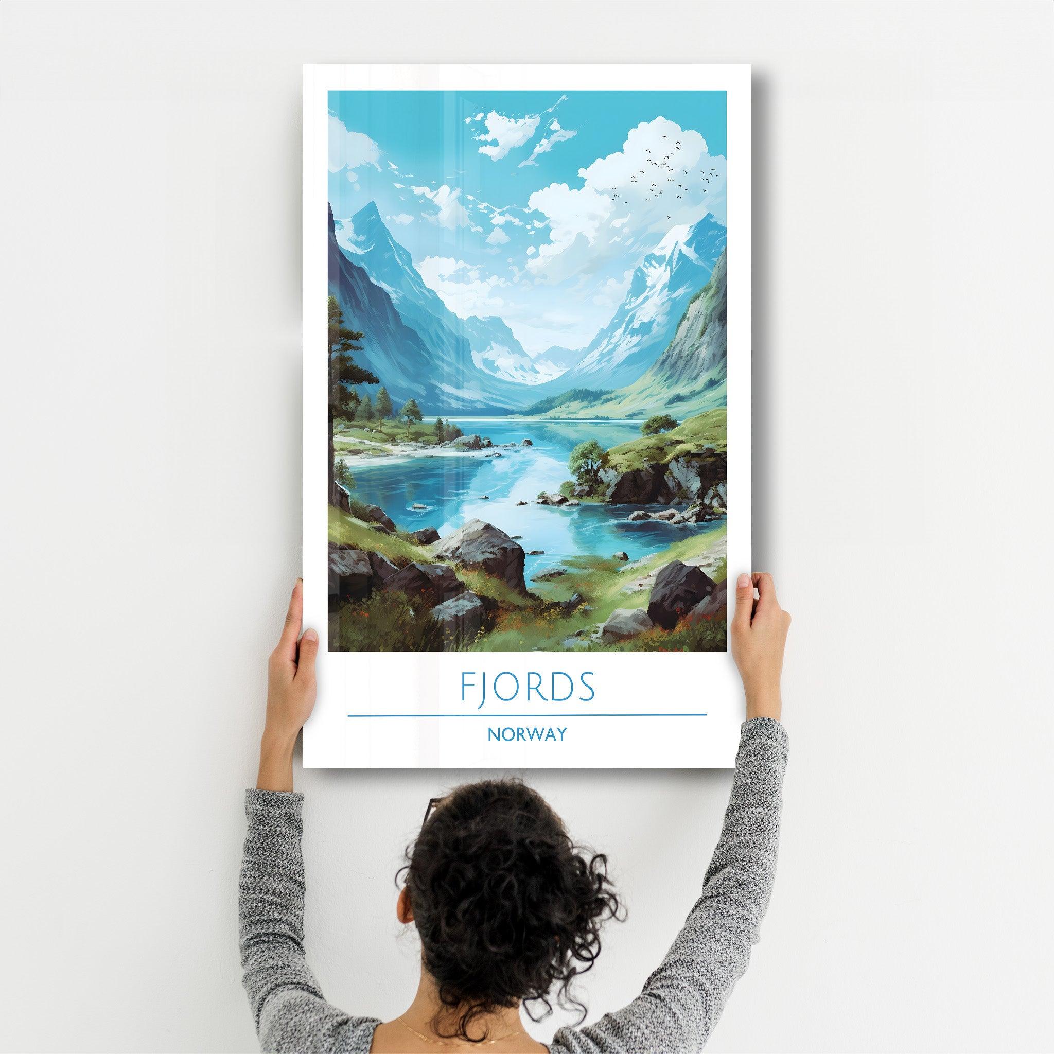 Fjords Norway-Travel Posters | Glass Wall Art - Artdesigna