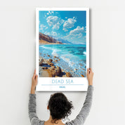 Dead Sea Isreal-Travel Posters | Glass Wall Art - Artdesigna