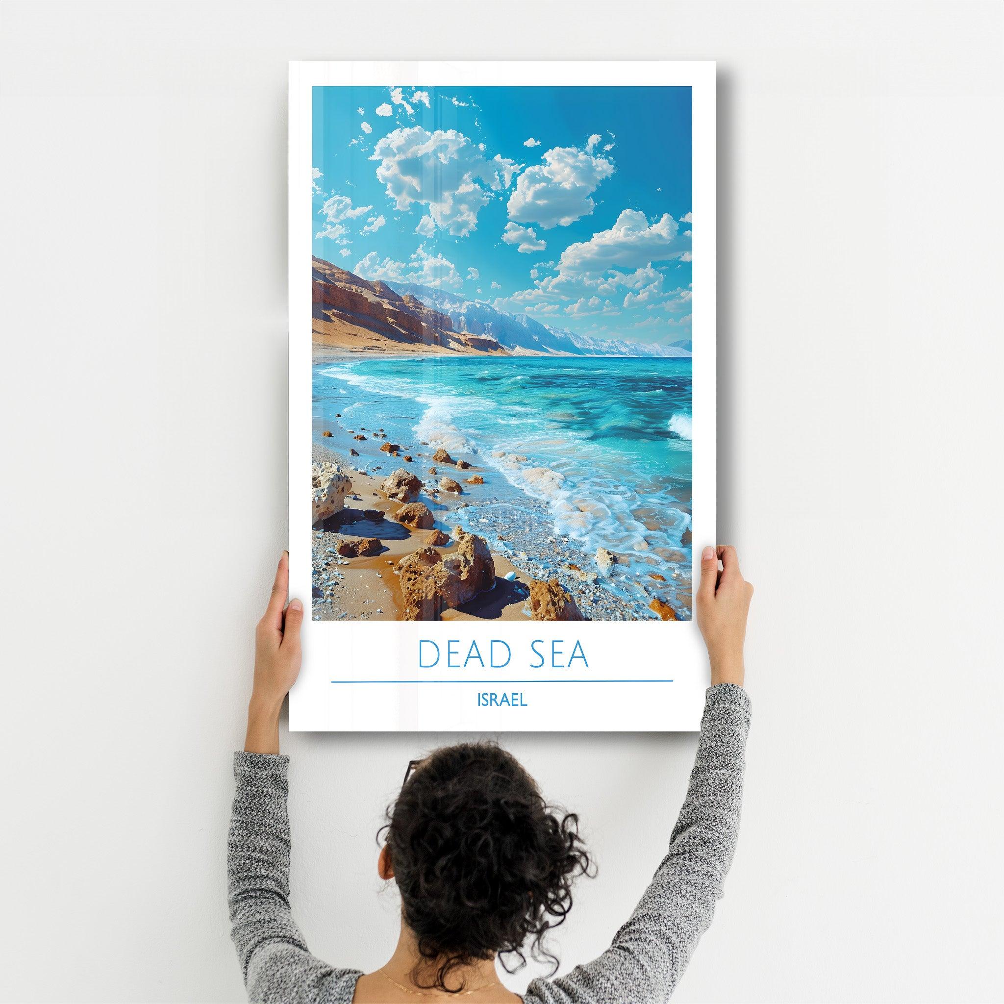 Dead Sea Isreal-Travel Posters | Glass Wall Art - Artdesigna