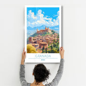 Granada Spain-Travel Posters | Glass Wall Art - Artdesigna