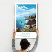 Big Sur 1-California USA-Travel Posters | Glass Wall Art - Artdesigna