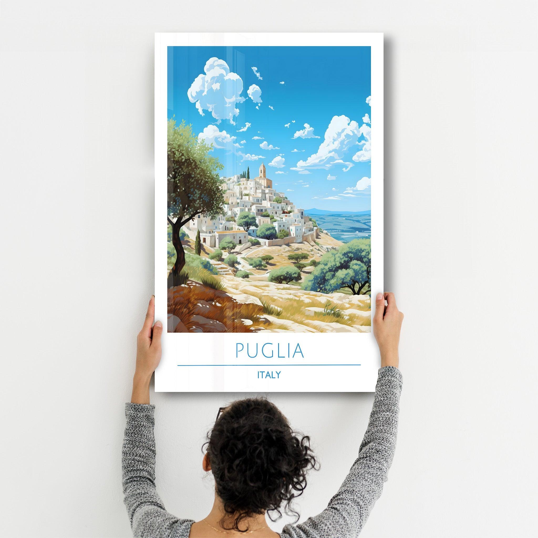 Puglia Italy-Travel Posters | Glass Wall Art - Artdesigna