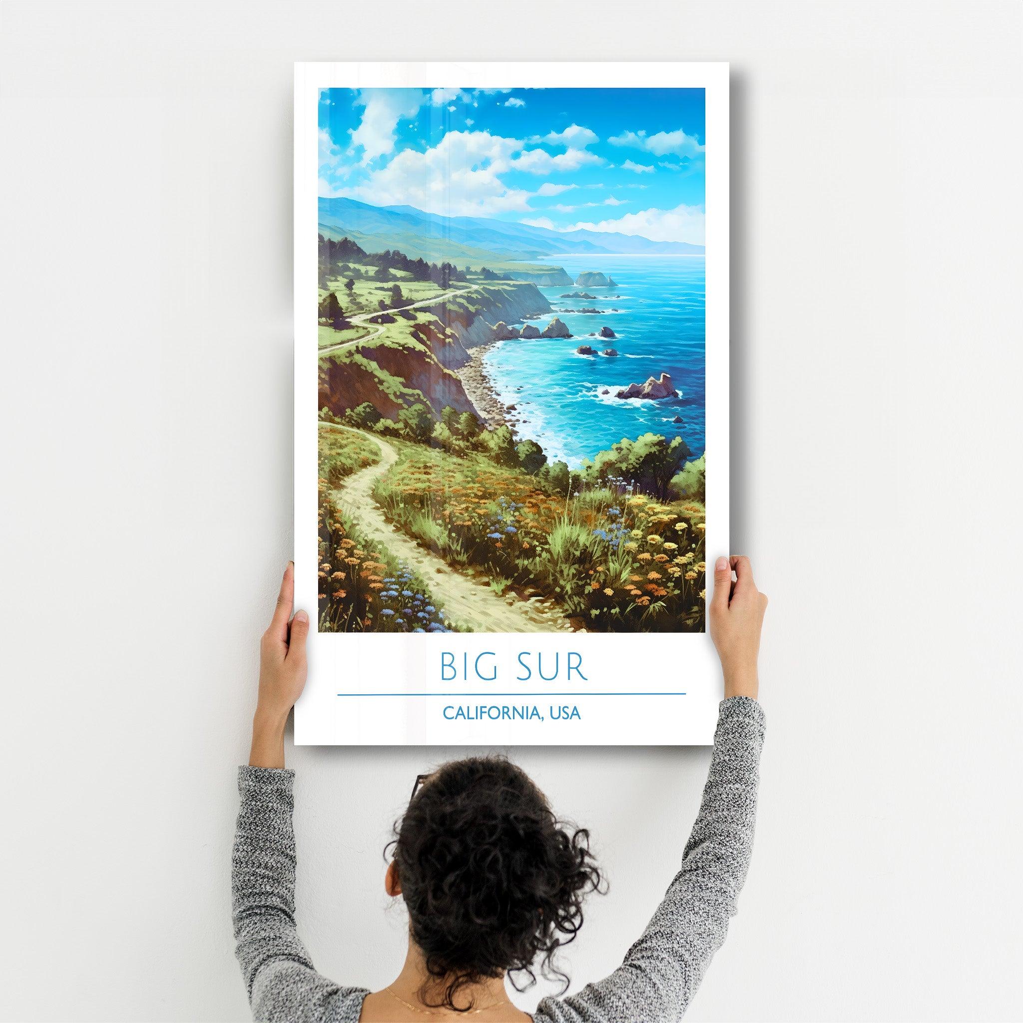 Big Sur 2-California USA-Travel Posters | Glass Wall Art - Artdesigna