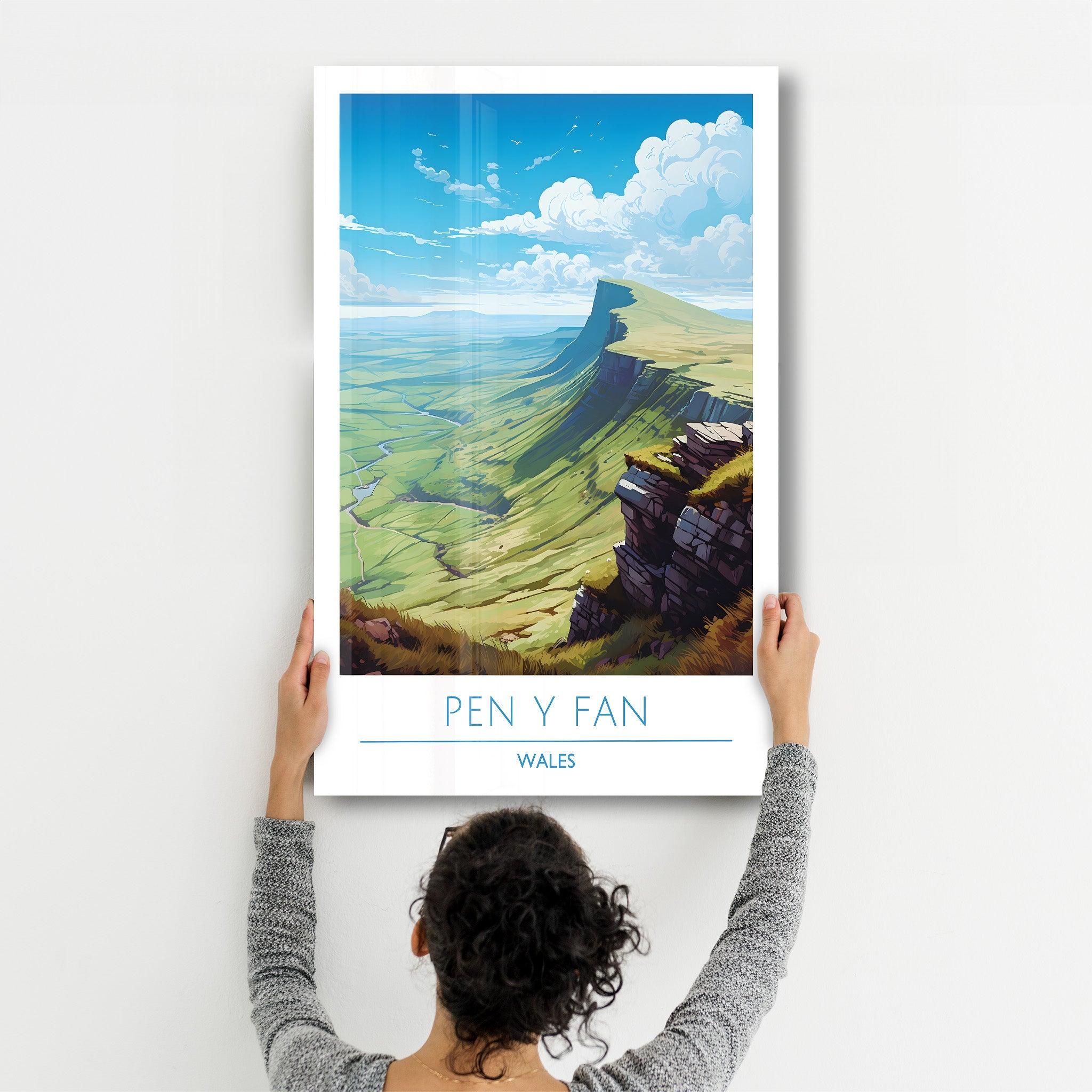 Pen Y Fan Wales-Travel Posters | Glass Wall Art - Artdesigna