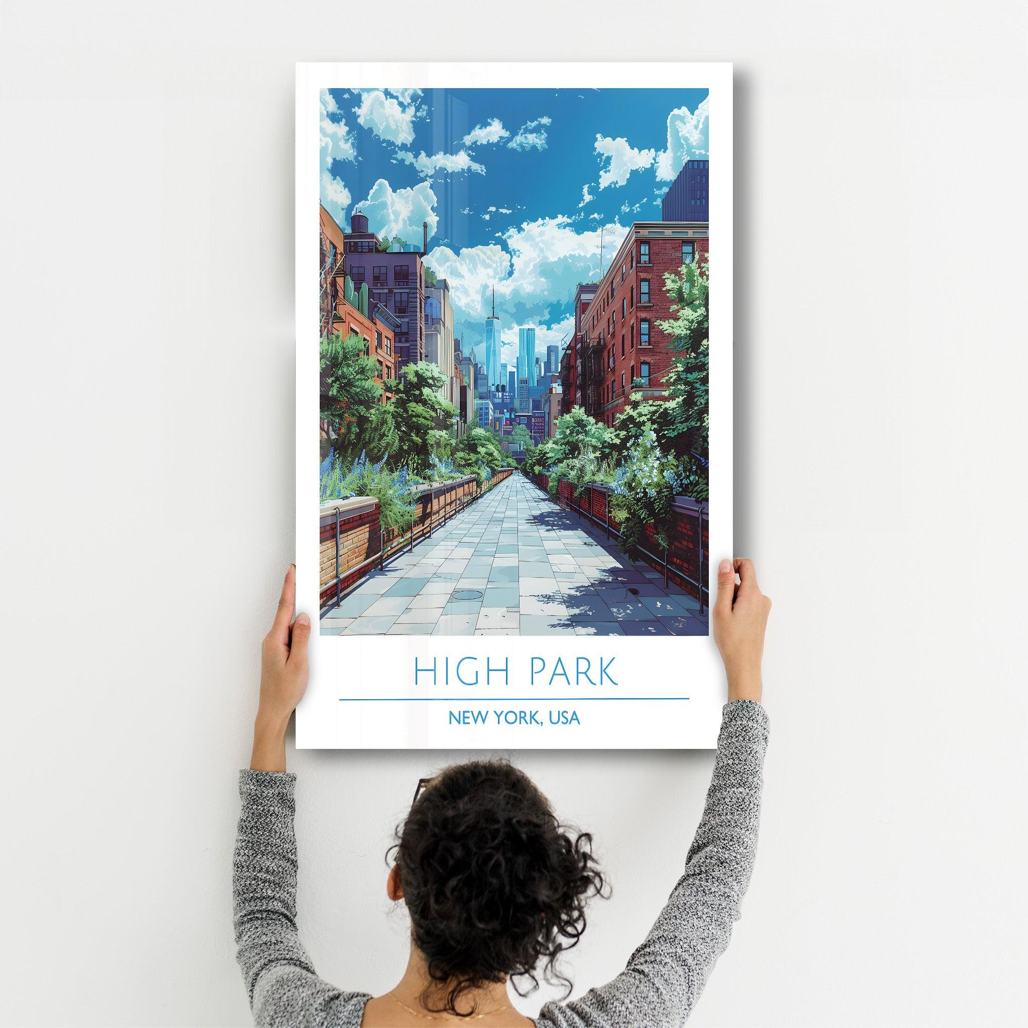 High Park-New York USA-Travel Posters | Glass Wall Art - Artdesigna