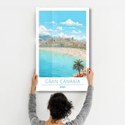 Gran Canaria Spain 2-Travel Posters | Glass Wall Art - Artdesigna