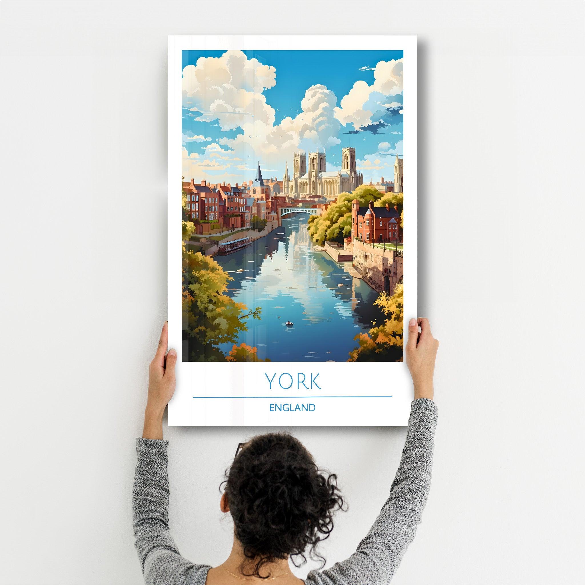 York England-Travel Posters | Glass Wall Art - Artdesigna