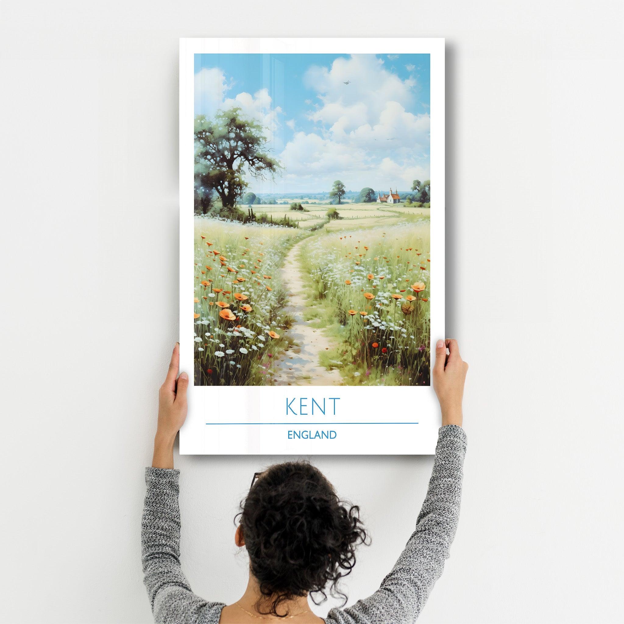 Kent England-Travel Posters | Glass Wall Art - Artdesigna