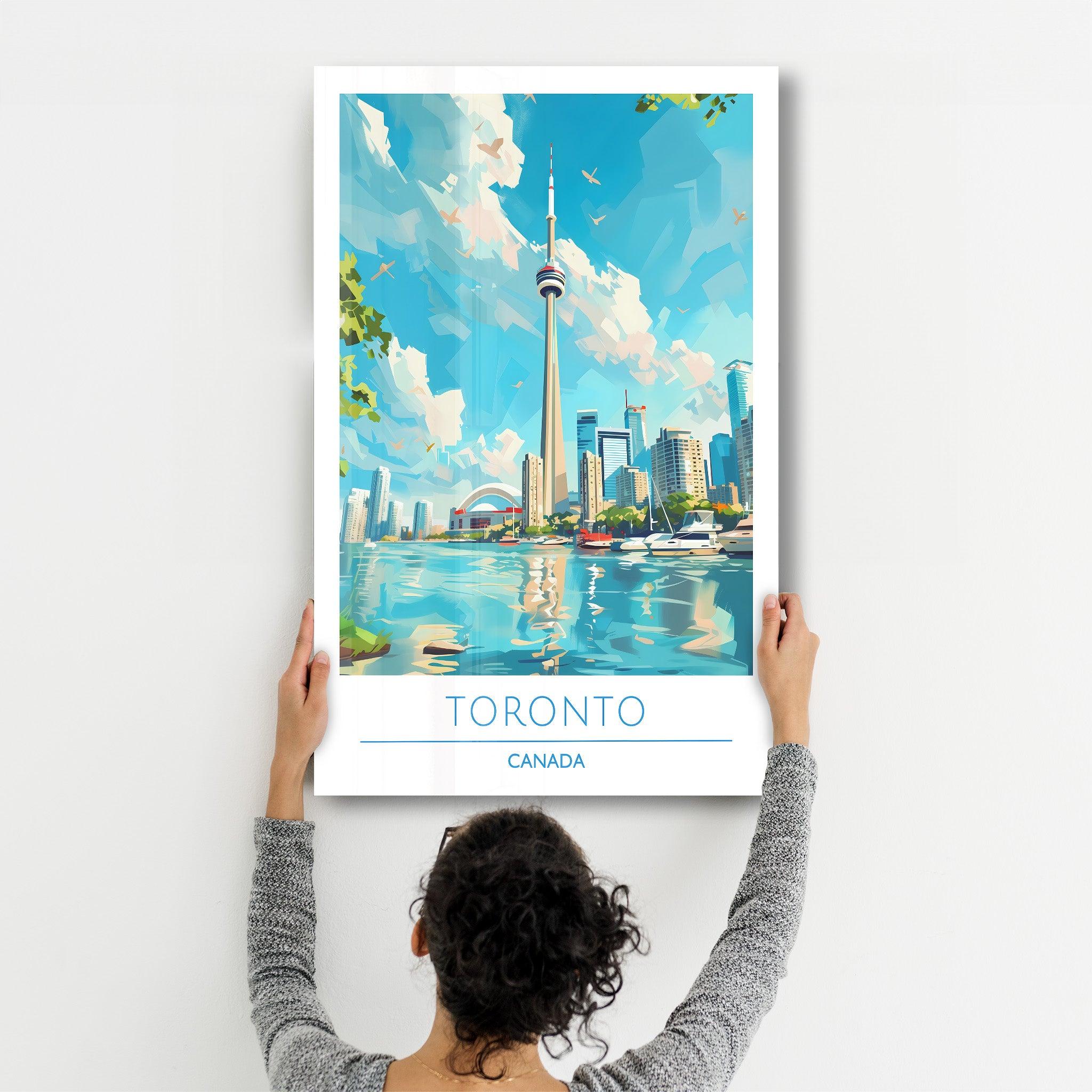 Toronto Canada-Travel Posters | Glass Wall Art - Artdesigna