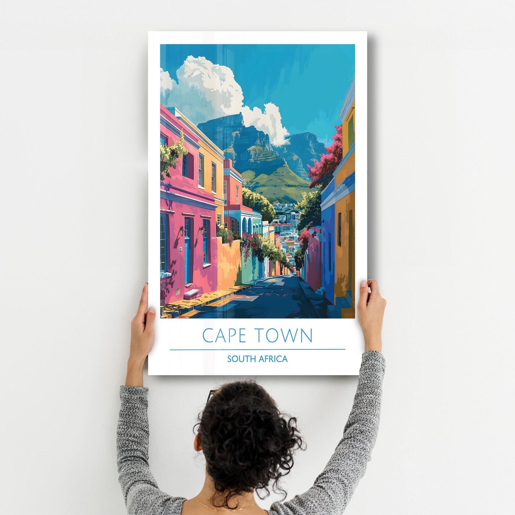 Cape Town South Africa-Travel Posters | Glass Wall Art - Artdesigna