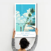 Key West-Florida USA-Travel Posters | Glass Wall Art - Artdesigna